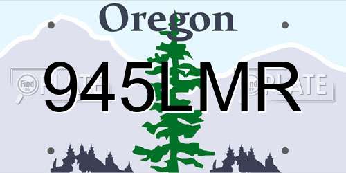 945LMR Oregon License Plate