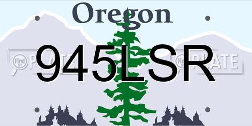 945LSR Oregon License Plate