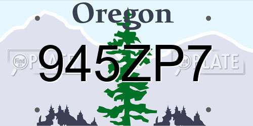 945ZP7 Oregon License Plate
