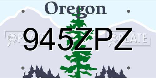 945ZPZ Oregon License Plate