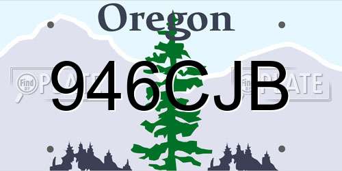 946CJB Oregon License Plate