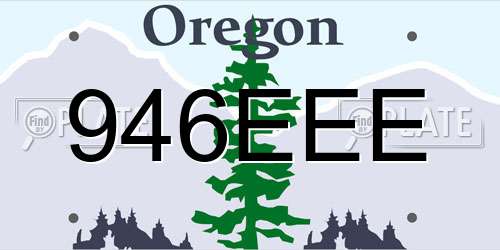 946EEE Oregon License Plate