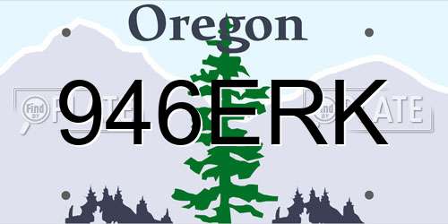 946ERK Oregon License Plate
