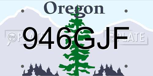 946GJF Oregon License Plate