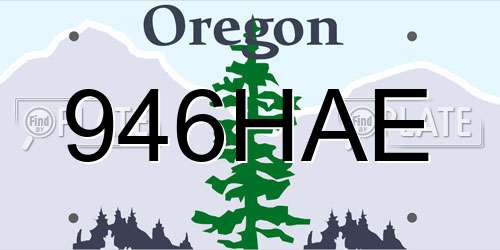 946HAE Oregon License Plate