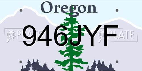 946JYF Oregon License Plate