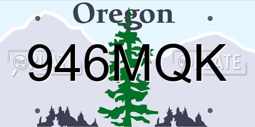 946MQK Oregon License Plate