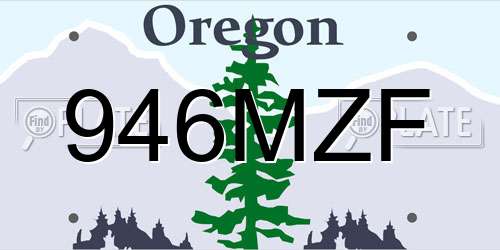 946MZF Oregon License Plate