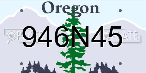 946N45 Oregon License Plate