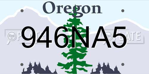 946NA5 Oregon License Plate