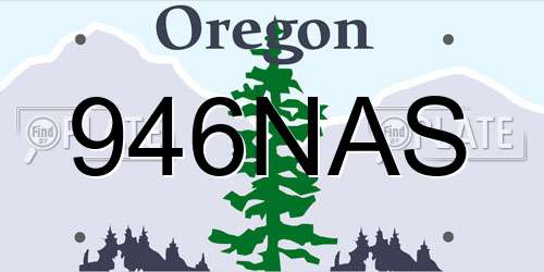 946NAS Oregon License Plate