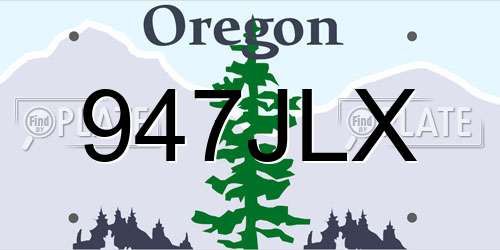 947JLX Oregon License Plate