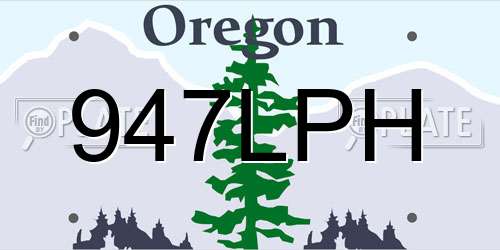 947LPH Oregon License Plate