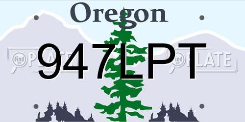 947LPT Oregon License Plate