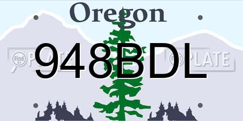 948BDL Oregon License Plate