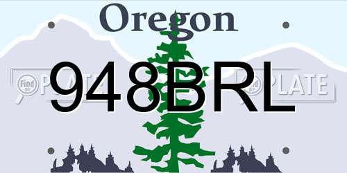 948BRL Oregon License Plate