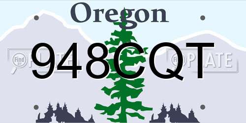 948CQT Oregon License Plate