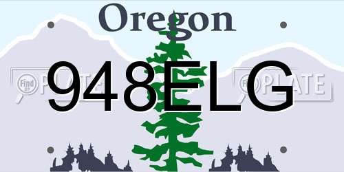 948ELG Oregon License Plate