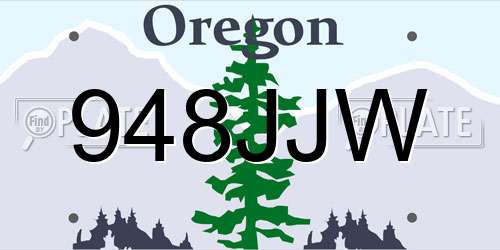 948JJW Oregon License Plate