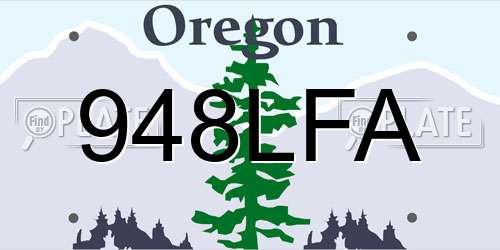 948LFA Oregon License Plate