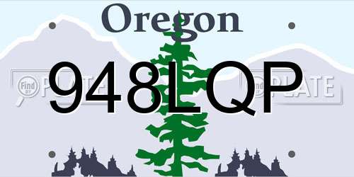 948LQP Oregon License Plate