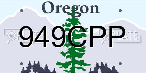 949CPP Oregon License Plate