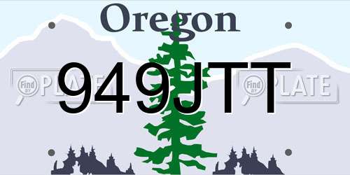 949JTT Oregon License Plate
