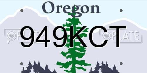 949KCT Oregon License Plate