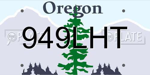 949LHT Oregon License Plate