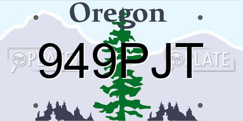 949PJT Oregon License Plate