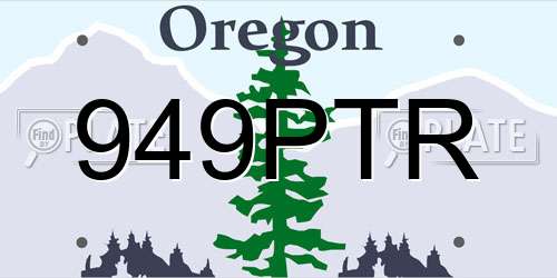 949PTR Oregon License Plate