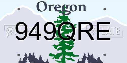 949QRE Oregon License Plate