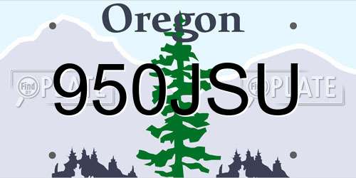 950JSU Oregon License Plate