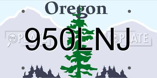 950LNJ Oregon License Plate
