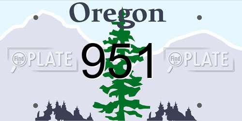 951 Oregon License Plate