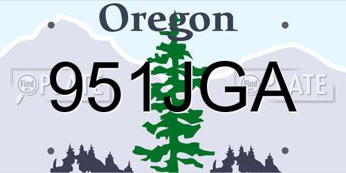 951JGA Oregon License Plate