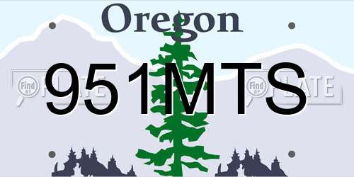 951MTS Oregon License Plate