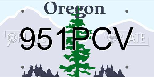 951PCV Oregon License Plate