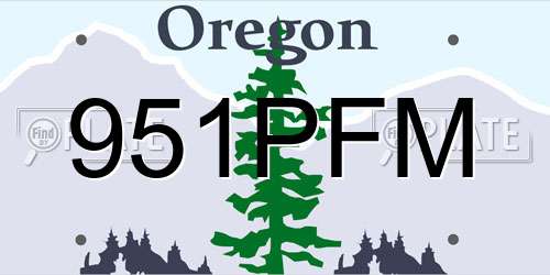 951PFM Oregon License Plate