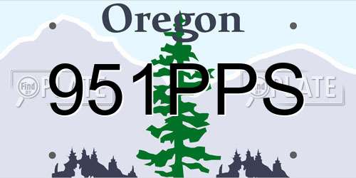 951PPS Oregon License Plate