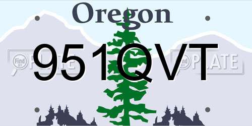 951QVT Oregon License Plate
