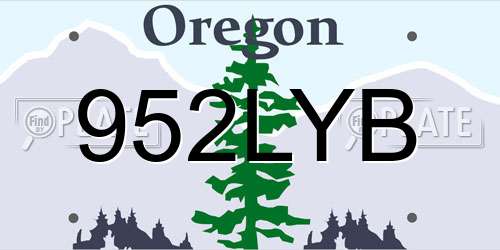 952LYB Oregon License Plate