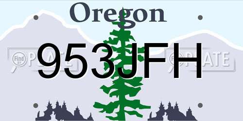 953JFH Oregon License Plate