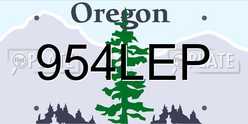 954LEP Oregon License Plate