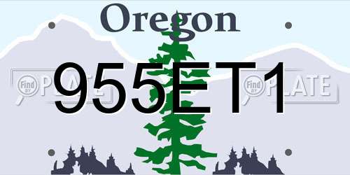955ET1 Oregon License Plate