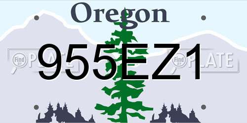 955EZ1 Oregon License Plate