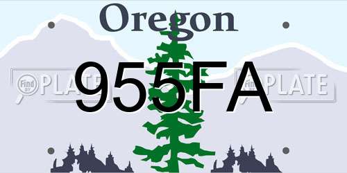 955FA Oregon License Plate