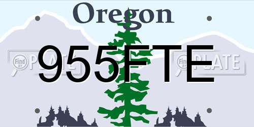 955FTE Oregon License Plate