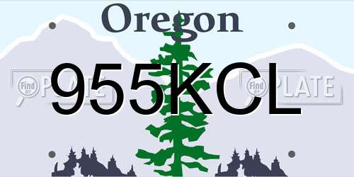955KCL Oregon License Plate