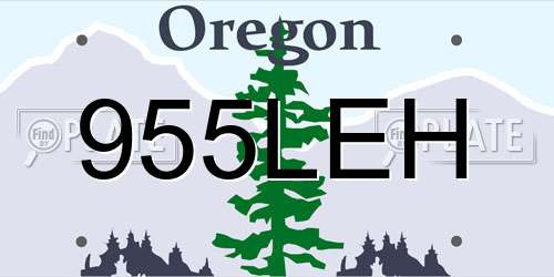 955LEH Oregon License Plate